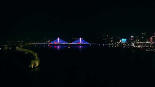 富阳城市风景  富阳夜景