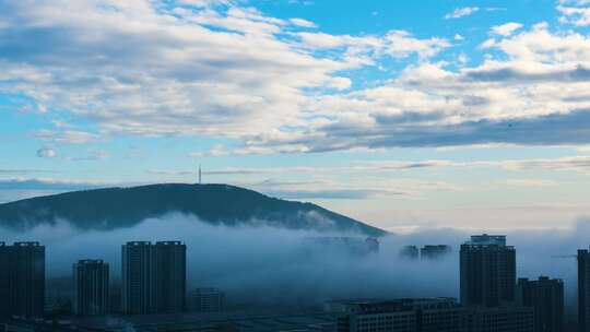 南阳独山雾延时