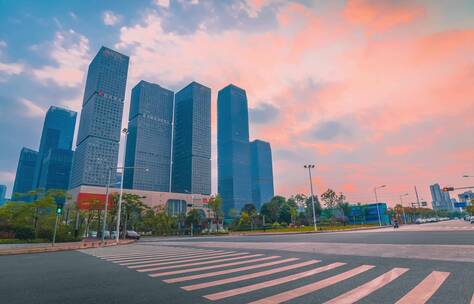 五象总部基地夕阳延时南宁5