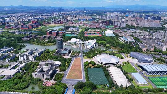 浙江大学紫金港校区航拍风光