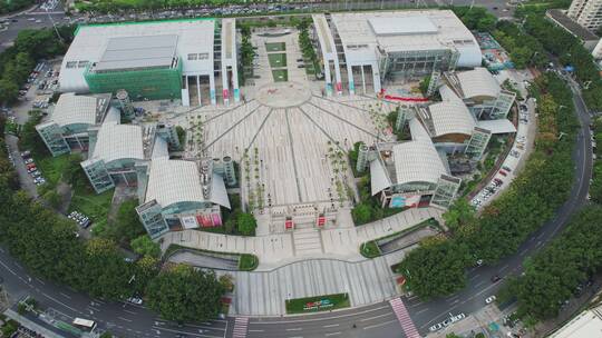 江门地标万达广场五邑广场城市夜景航拍4K