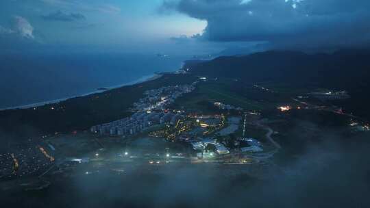 石梅湾华润九里【夜景】视频素材模板下载