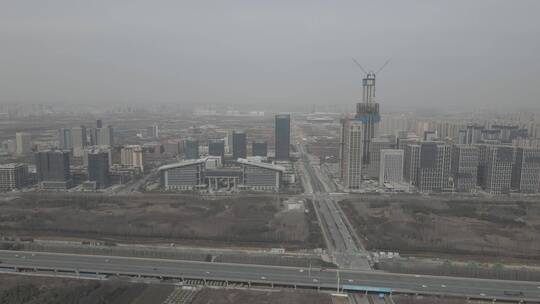 西安沣东中俄丝路创新园中国国际丝路中心视频素材模板下载