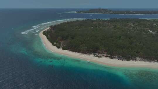 HDR印度尼西亚吉利群岛航拍海岛自然风光