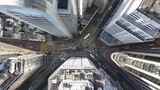 俯拍香港街道交通高清在线视频素材下载