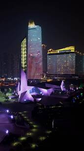 北辰洲际酒店-中信银行大楼夜景-竖版