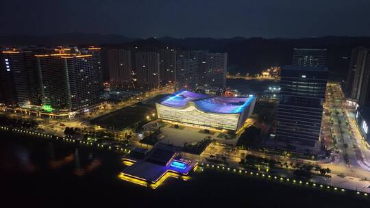 汕头潮博馆夜景4K