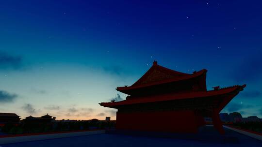 北京故宫夜景延时摄影视频素材模板下载