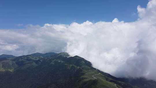 神农架神农顶风景区航拍原始素材