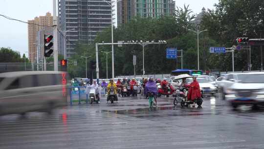 雨天 下雨 城市风光 写意 台风 雨中景色