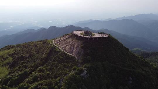 湖南郴州回龙山景区观景台航拍