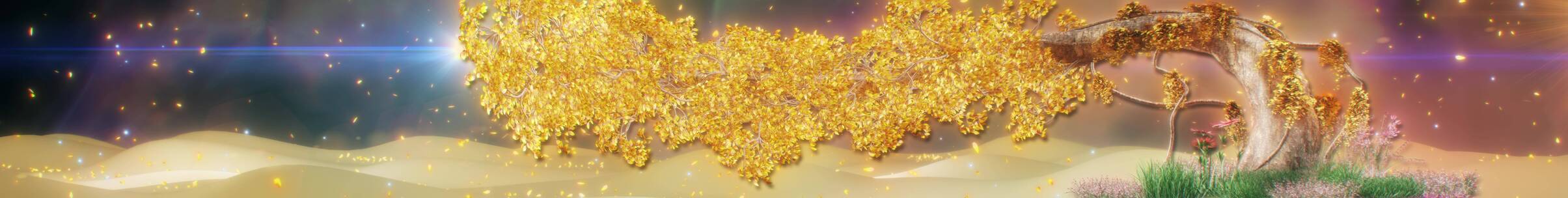金色粒子树 发光枫叶林