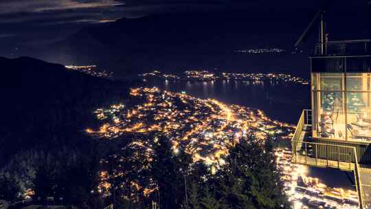 城市高空拍摄夜景