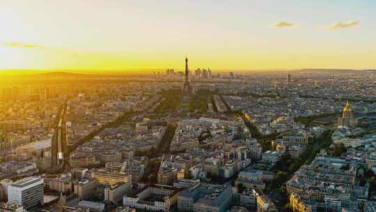巴黎城市景观延时