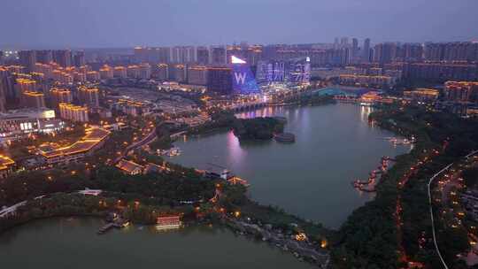 西安曲江池 南湖夜景