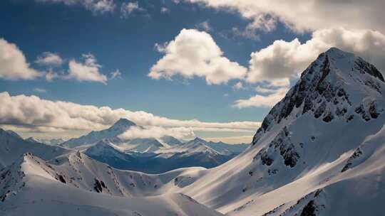 雪山自然风光全景