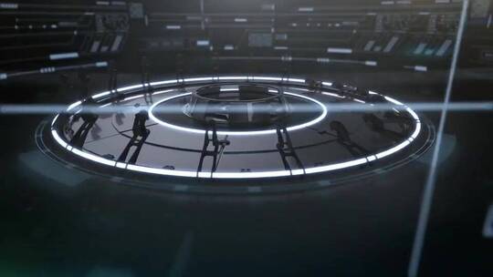 时尚高科技荧光标志科幻视频开场展示AE模板