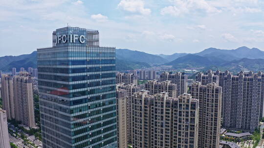宁波北仑新碶ifc金融中心0723视频素材模板下载