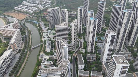 海边住宅区航拍