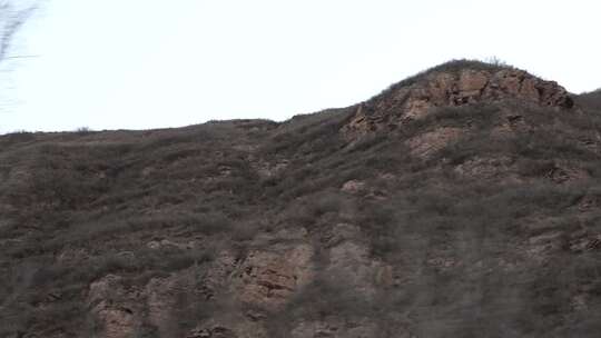 山西风景 公路 马路 黄土高坡 下午