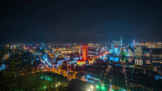 8k延时柳州新城区夜景素材