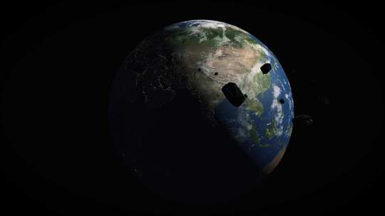 地球轨道上的小行星【4K】视频素材模板下载