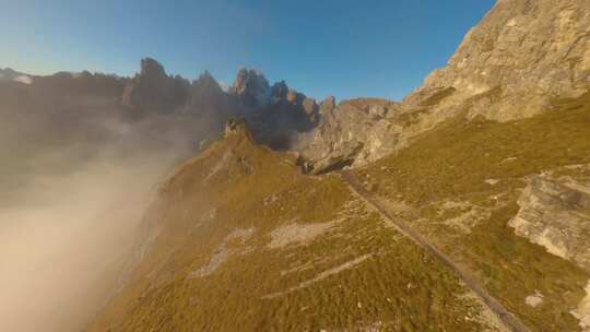 Dolomites，意大利，山， Fpv