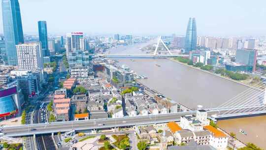 宁波市城市地标航拍延时摄影