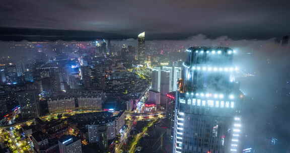 悟3航拍沈阳华丽夜景