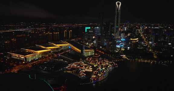 苏州城市地标夜景