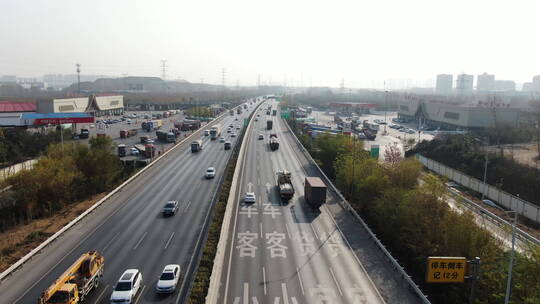 高速公路 物流运输  货车 卡车视频素材模板下载