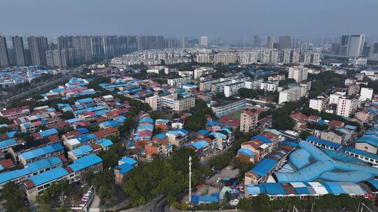 航拍城中村私建房棚户区