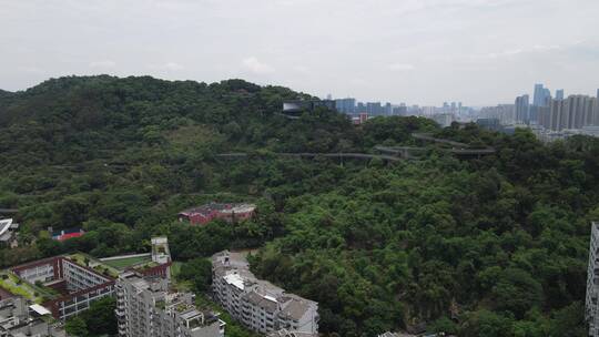 航拍城市建筑高楼交通桥梁地标风景