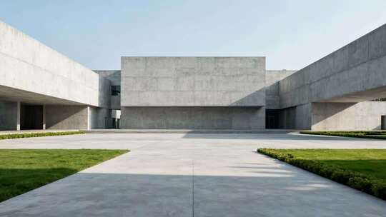 极简水泥建筑大气企业科技开场视频