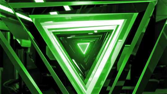 未来绿色三角环路隧道背景