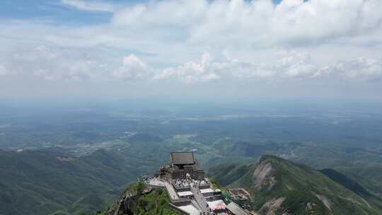 南岳衡山祝融峰风光航拍