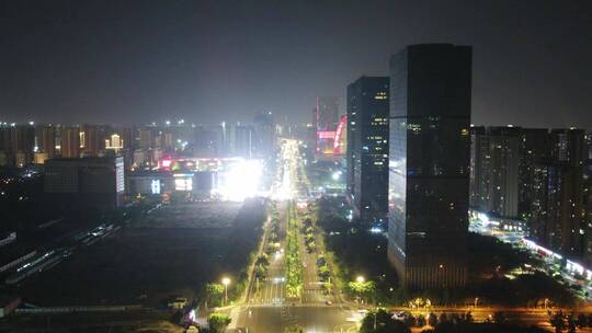 海南省海口市国兴大道夜景延时摄影