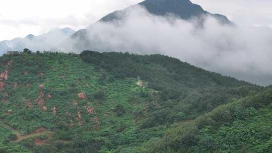 蓟州区山区附近雨后航拍