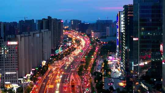 长沙德思勤城市广场夜景航拍