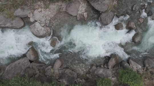 瀑布水流山泉水大自然自然风景自然风光