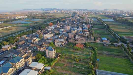 航拍福建福州新农村