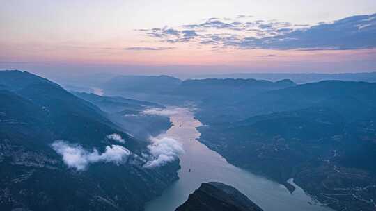 8K震撼长江三峡山峦壮丽山河延时