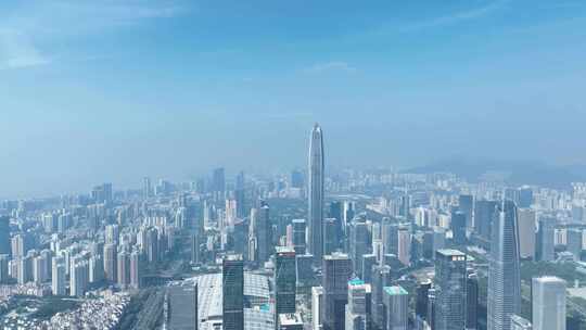 深圳平安金融中心航拍城市高楼大厦建筑风光视频素材模板下载