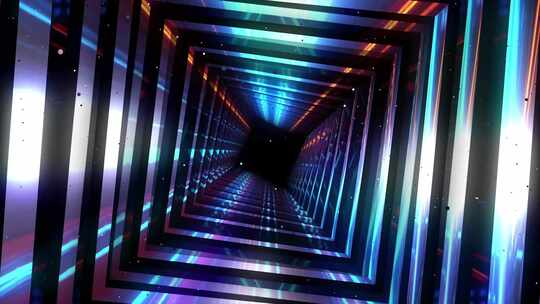 环状旋转闪亮电影隧道