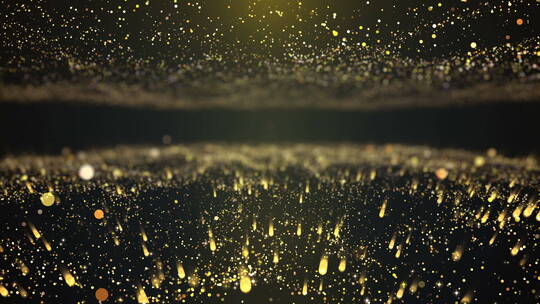 金色闪烁发光粒子造型叠加背景视频素材8
