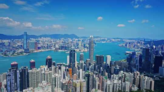 【正版素材】香港大景全景大气俯拍