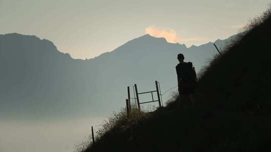 瑞士，高山景观，瑞士阿尔卑斯山，徒步旅行