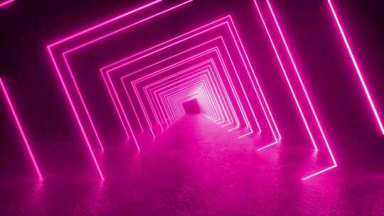 粉色霓虹灯隧道