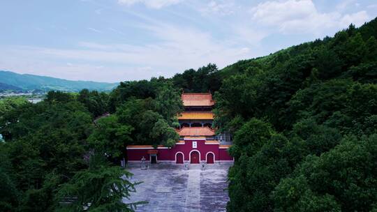 航拍炎帝陵景区