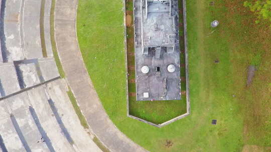 海啸警船纪念馆的无人机视图